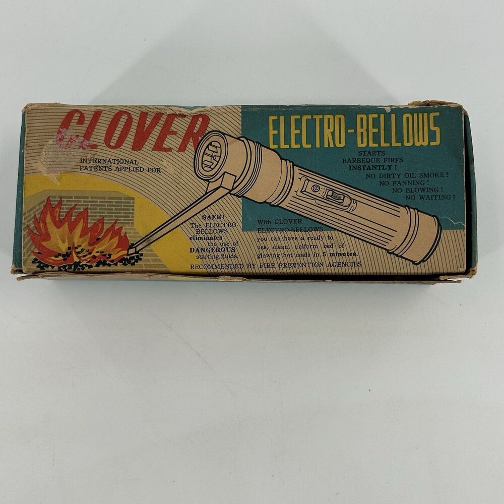 Clover Electro Bellows Vintage Rare 50’s 60’s Camping Bbq Electric Fast Shipping